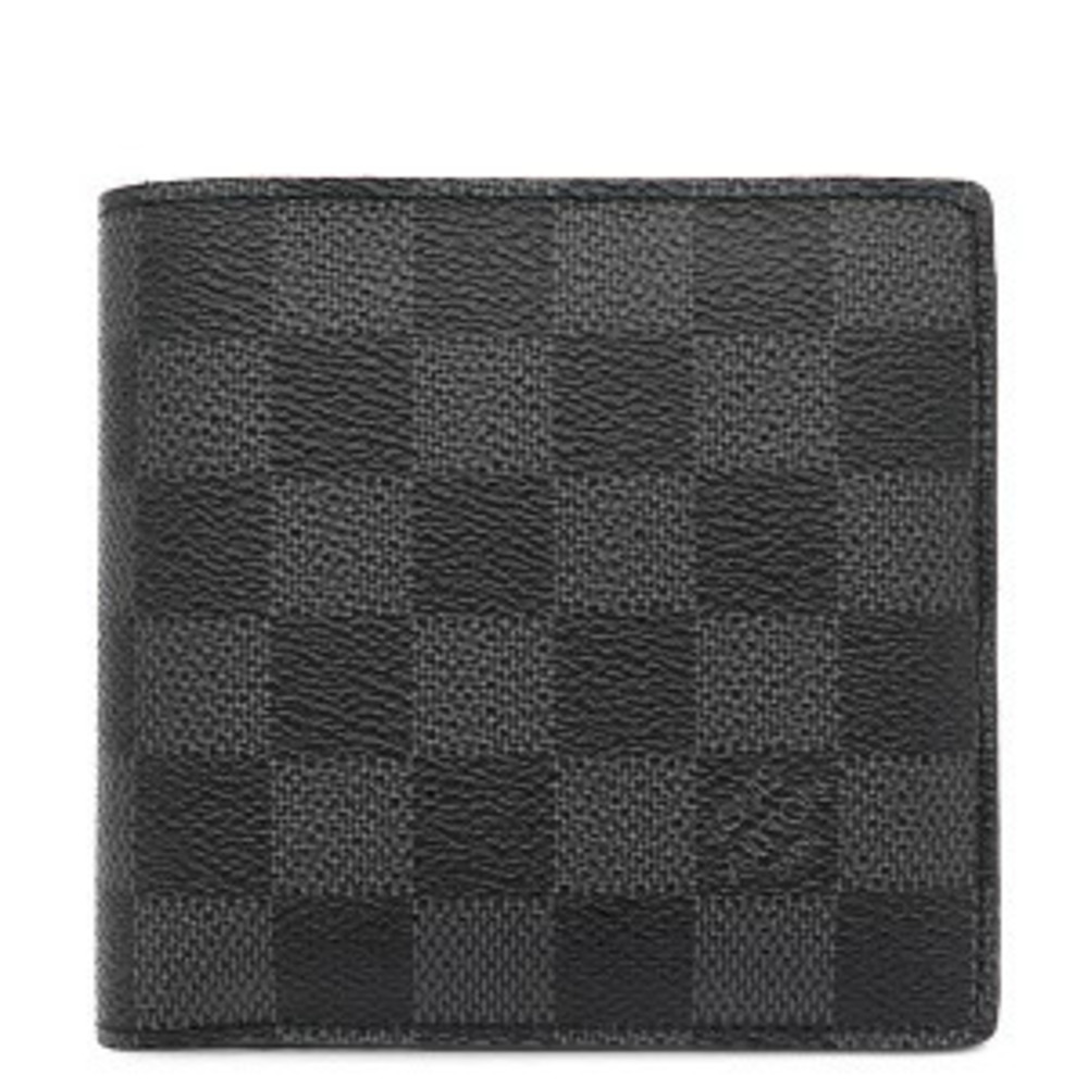 Louis Vuitton Bi fold wallet Portefeuille Marco Damier Graphite Black
